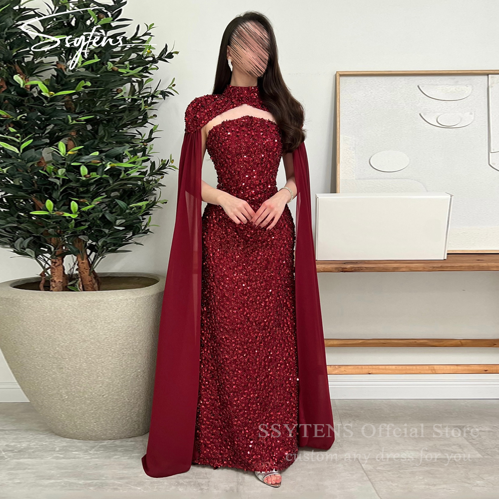 Briar Cosplay Prop - SSYTENS Elegant Red Formal Dress Shiny