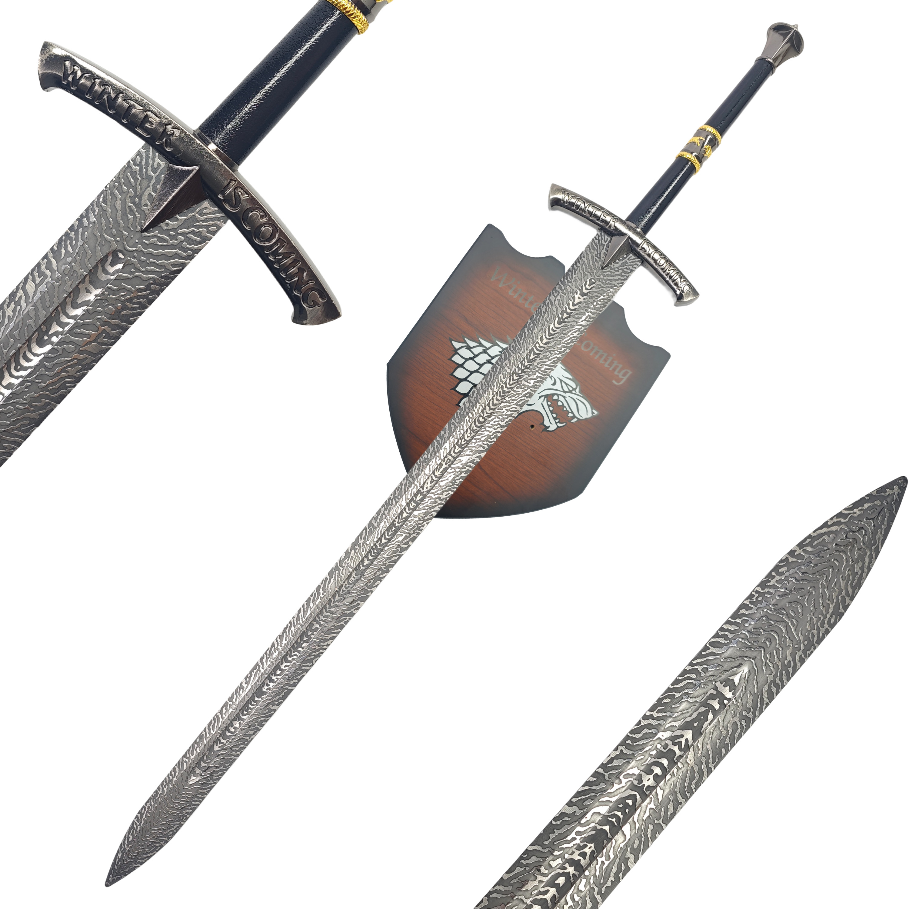 Free Cosplay Prop Patterns - Medieval Northern Wolf Decorative Greatsword, Damascus