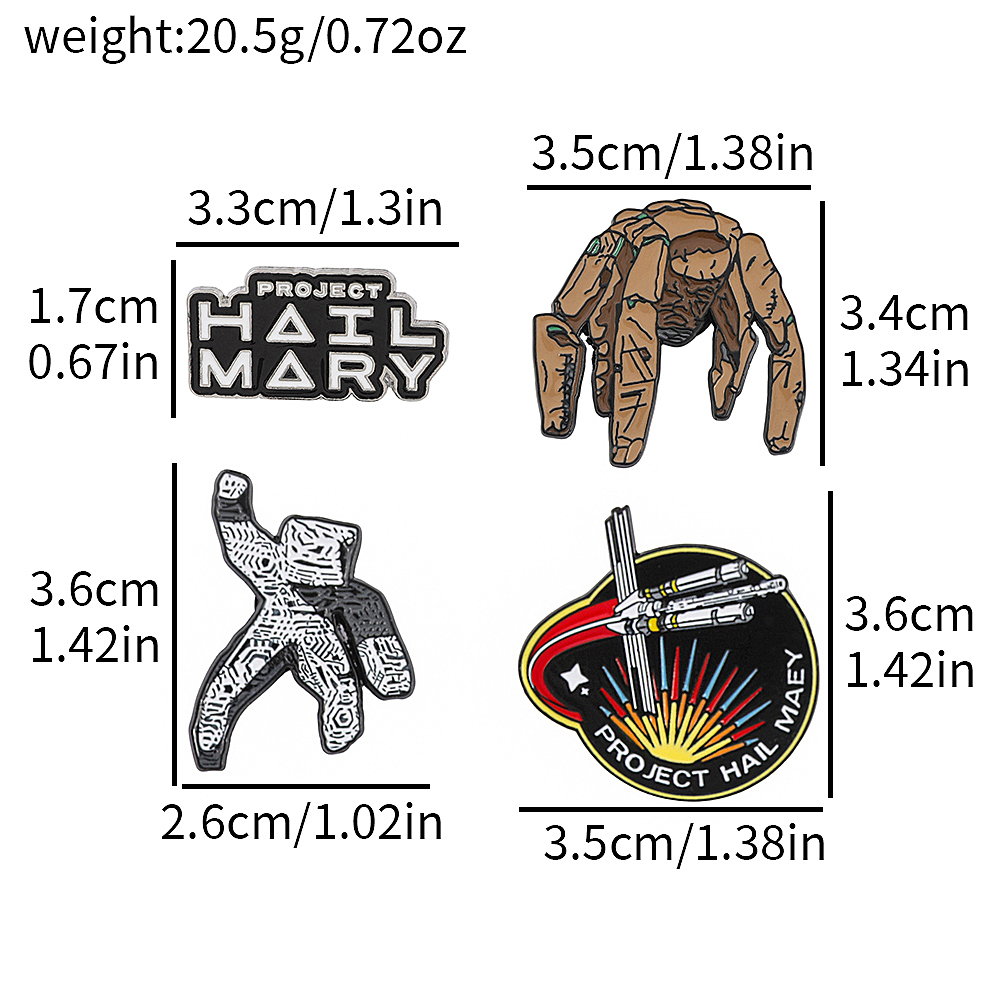 4pc Sci-Fi Enamel Pin Set Proj – обзор и цена Cosplay Prop Bag