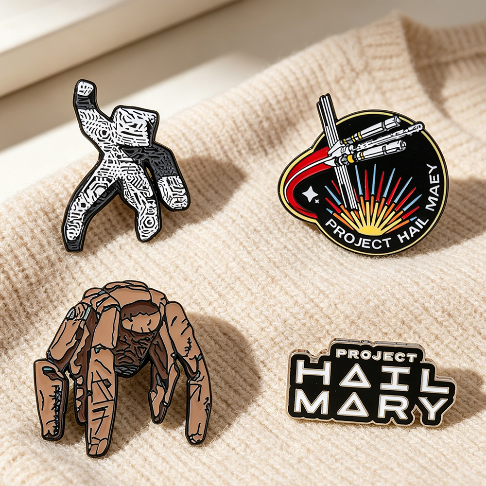 4pc Sci-Fi Enamel Pin Set Proj – обзор и цена Cosplay Prop Bag